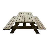 Forest Garden Rectangular Picnic Table - Small, Brown