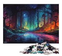 Forest Ancient Nature Puzzles 500 Pieces Wooden Puzzles for Adults & Teenager Stress Relief Toys 500pcs (52x38cm)