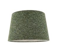 Forest and Sage Green Textured Wool Fabric Lamp Shade with Cream Inner Happy Homewares Light Green 12 inches