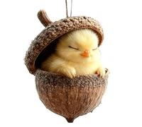 Forest Animal Acorn - 8x8x1cm Acorn Pendants, Pine Cone | Comfortable Christmas Decorations in the Woods, Forest Creatures Sculptures Pine Cones Forest Creatures,