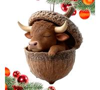 Forest Animal Acorn - 8x8x1cm Acorn Pendants, Pine Cone | Comfortable Christmas Decorations in the Woods, Forest Creatures Sculptures Pine Cones Forest Creatures,