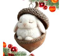 Forest Animal Acorn - 8x8x1cm Acorn Pendants, Pine Cone | Comfortable Christmas Decorations in the Woods, Forest Creatures Sculptures Pine Cones Forest Creatures,