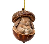 Forest Animal Acorn Ornaments Christmas Tree Decorations Adorable Acrylic 2D Animal Hanging Decorations for Xmas Tree Car Home Decor Gifts For Men Women