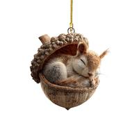 Forest Animal Acorn Ornaments Christmas Tree Decorations Adorable Acrylic 2D Animal Hanging Decorations for Xmas Tree Car Home Decor Gifts For Men Women (09, One Size)