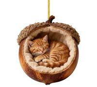 Forest Animal Acorn Ornaments Christmas Tree Decorations Adorable Acrylic 2D Animal Hanging Decorations for Xmas Tree Car Home Decor Gifts For Men Women