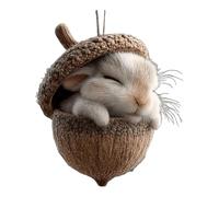 Forest Animal Acorn Ornaments - Cozy Forest Christmas Ornaments, 2025 New Pine Cone Decoration, Woodland Creature Figurine, 2D Acrylic Hanging Ornament Home Party Décor Rabbit One Size