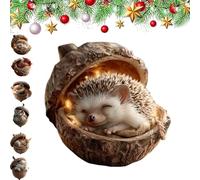 Forest Animal Acorn Ornaments, Cozy Forest Christmas Ornaments, 2026 New Acorn Animal Ornament, 2d Cozy Woodland Friends Acornornament for Home & Party Décor (Hedgehog)