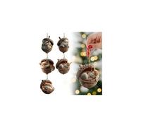 Forest Animal Acorn Ornaments - Cozy Forest Christmas Ornaments, 2D Flat Acrylic Animal Decoration, 2026 New Pine Cone Animals Decoration, for Christmas Tree Decorations (All)