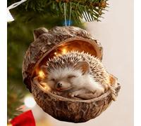 Forest Animal Acorn Ornaments - Cozy Forest Christmas Ornaments, 2D Flat Acrylic Forests Animal Acorn Figures, Cute Animals Christmas Trees Hanging Decorations, Animals Lovers Gifts (B)