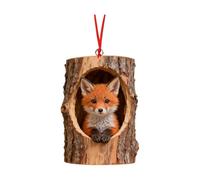 Forest Animal Acorn Ornaments Cozy Forest Christmas Ornaments, Christmas Crafts Lovely Sleeping Animal Acrylic Christmas Hanging Trees Decorations Home Decor Rustic Nature Themed