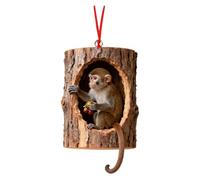 Forest Animal Acorn Ornaments Cozy Forest Christmas Ornaments, Christmas Crafts Lovely Sleeping Animal Acrylic Christmas Hanging Trees Decorations Home Decor Rustic Nature Themed