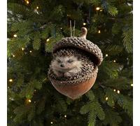 Forest Animal Acorn Ornaments Cozy Forest Christmas OrnamentsWoodland Creature Hanging Ornament Pine Cone Animal Decoration Acrylic Hanging Ornament for Home Decor Rustic Nature Themed