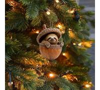 Forest Animal Acorn Ornaments Cozy Forest Christmas OrnamentsWoodland Creature Hanging Ornament Pine Cone Animal Decoration Acrylic Hanging Ornament for Home Decor Rustic Nature Themed