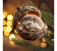 Forest Animal Acorn Ornaments Cozy Forest Christmas OrnamentsWoodland Creature Hanging Ornament Pine Cone Animal Decoration Acrylic Hanging Ornament for Home Decor Rustic Nature Themed