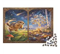 Forest Animal Fantasy Night 1000 Piece Jigsaw Puzzle Paper for Adults Magical Starry Scenery Puzzle Game for Family Relax Gift 70x50cm/1000pcs