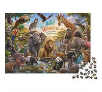 Forest Animal Kingdom 1000 Piece Jigsaw Puzzle,Impossible Challenge,Stress Relief,Home Wall Decor,Great Gifts,Premium Cardboard,Adults & Kids 14+,Educational Toy 38x26cm