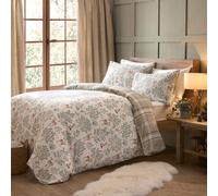 Dreams & Drapes - Natural Forest Deer Duvet Cover - King Bedding Size (230 x 220cm) - Reversible Design - Super Soft 100% Cotton - Flannelette Duvet Cover in Natural - Woodland Bedding in Natural