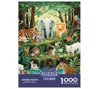 Forest Animals 1000 Pieces Animation Paper Jigsaw Puzzle 100% Recycled Cardboard Beautiful Decoration for Adults And Kids 38x26cm/1000pcs