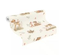 Forest Animals Beige Non-Woven Wallpaper Rasch 321104
