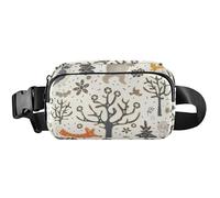 Forest Animals Beige Waterproof Fanny Packs Women Belt Bag Hip Pouch Funky Waist Pack for Women, Forest Animals Beige, 8 x 5.3 x 2.3 inch, Funny Cute, Forest Animals Beige, 8 x 5.3 x 2.3 inch, Funny