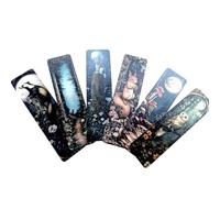 Forest Animals Bookmark Set - Gothic Cute Fantasy, Woodland Designs Premium Art Bookmarks for Readers, Journals & Gifts Spooky Cozy Dark Academia Stationery (6pc Forest Set 6)