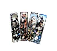 Forest Animals Bookmark Set - Gothic Cute Fantasy, Woodland Designs Premium Art Bookmarks for Readers, Journals & Gifts Spooky Cozy Academia Stationery (4pc Easter Forest Set 8)