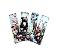 Forest Animals Bookmark Set - Gothic Cute Fantasy, Woodland Designs Premium Art Bookmarks for Readers, Journals & Gifts Spooky Cozy Academia Stationery (4pc Easter Forest Set 4)