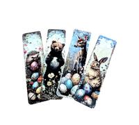 Forest Animals Bookmark Set - Gothic Cute Fantasy, Woodland Designs Premium Art Bookmarks for Readers, Journals & Gifts Spooky Cozy Academia Stationery (4pc Easter Forest Set 7)