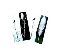 Forest Animals Bookmark Set - Gothic Cute Fantasy, Woodland Designs Premium Art Bookmarks for Readers, Journals & Gifts Spooky Cozy Academia Stationery (4pc Black & White Set 3)