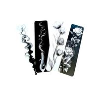 Forest Animals Bookmark Set - Gothic Cute Fantasy, Woodland Designs Premium Art Bookmarks for Readers, Journals & Gifts Spooky Cozy Academia Stationery (4pc Black & White Set 6)
