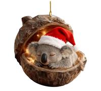Forest Animals Christmas Ornaments, Acrylic Hanging Decor, 3.1" Deer/Fox/Squirrel, Rustic Woodland Theme - Compatible with Christmas Trees