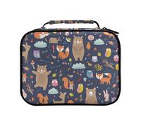 Forest Animals Cute Autumn Fox Bear Deer Colored Pencil Bag Large Capacity Pencil Case for Colouring Pencils Pen Bag Marker Organizer