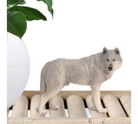 Forest Animals Figures - Simulated Realistic Wild Wolf Model, Hand Painted Detailed Finishes, Solid Pvc Material Construction, Authentic Texture Anatomy with Animal Action Figure Educational Toy | for