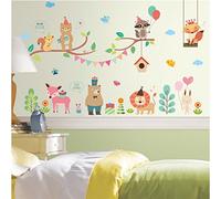 Forest Animals II Lovely Animals Wall Decal Sticker for a Child's Room Wall Mural Art Deco Nursery Decoration Baby Room Decal Baby Wall Sticker
