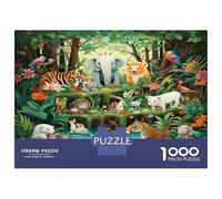 Forest Animals Jigsaw Puzzles 1000 Pieces with Clean Edges Centenary Jigsaws Rainforest Life As A Concentration Training Puzzle for Decompression And Decor 70x50cm/1000pcs