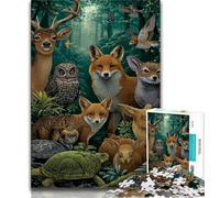 Forest Animals Jigsaw Puzzles for Adults Teenagers Jigsaws Puzzle,Challenging To Complete But Fun And Humorous Birthday Present,Gifts,Wall Art (50x75cm)