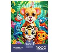 Forest Animals Jigsaw Puzzles Puzzles for Adults Kids. 1000 Pieces Animal Whimsical Challenge Toy Educational Game Home Decoration for Educational Games Gifts 70x50cm/1000pcs