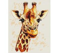 Forest Animals Latch Hook Rug Kits for Adult,Cute Giraffe,DIY Rug Crochet Making Kits with Pre-Printed Canvas and Latch Hook Tool and Enough Yarn,55x75cm