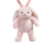 Forest Animals Plushie Toy Backpack Cute Rabbit Shaped Stuffed Animal with Straps Soft School Bag for Kids Birthday Gift