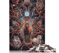 Forest Animals Puzzle Premium 100% Recycled Board 100% Recycled Cardboard Jigsaw Puzzle for Kids And Adults Age 12 Years Up Easter Gift 1000pcs (26x38cm)