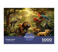 Forest Animals Puzzles for Adults 1000 Pieces with No Reflection Favourites Jigsaw Jungle Kings As Brain Teasers for Seniors And Winter Hobby 70x50cm/1000pcs