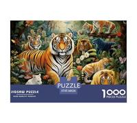 Forest Animals - Tiger 1000 Piece 。 Puzzles for Adults - Colourful, Challenging & Brainteasing Adults 。 Puzzle - Puzzle The Future - 100% Recycled Cardboard - 1000pcs -38x26cm/1000pcs