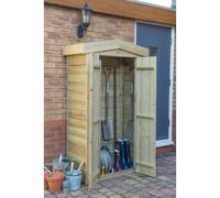 3'7 x 1'8 Forest Overlap Tall Apex Wooden Garden Storage Tool Store - Outdoor Patio Storage (1.1m x 0.5m)