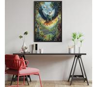Forest Bald Eagle 1000 Piece Jigsaw Puzzle for Adults Animals And Plants Hallway Wall Art Statement Piece Precision Cut for Interior Design Lovers 1000 PCS