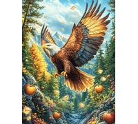 Forest Bald Eagle 1000 Piece Jigsaw Puzzle for Adults Teens Wild Animals Fantasy Animal Laundry Room Decor Boredom Buster Colourful Artwork Great Gift for 1000 PCS