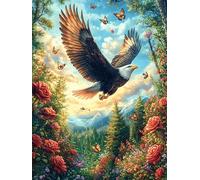 Forest Bald Eagle 500 Piece Jigsaw Puzzle for Adults Teens Animal Plant Fairy Tale Classroom Decor Educational Fun Vibrant Colours Great Gift for Teachers 500 PCS