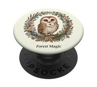 Forest Barn Magic Owl Aesthetic Cottagecore Nature Art PopSockets Adhesive PopGrip