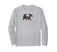 Forest Bear Full Moon Nature Design Wilderness Long Sleeve T-Shirt
