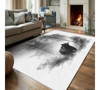 Forest Bear Small Rugs for Entryway 50x80, Home Bedroom Kitchen Decor, Wild Animal Pattern Soft Washable Indoor Door Mats, Non Slip DS101