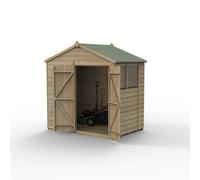 Forest Beckwood Apex Shed - Double Door, 2 Windows, 7' x 5', Pressure-Treated Cladding, Timber Shiplap, FGE584